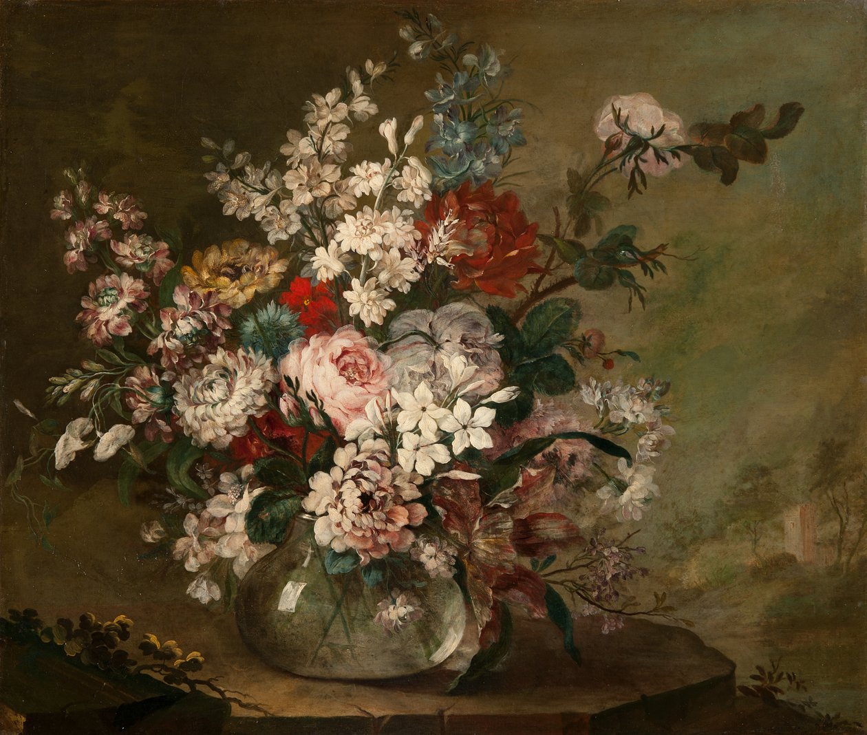 Stilleven met bloemen in een vaas, ca. 1780-1790 door Juan Bautista Romero
