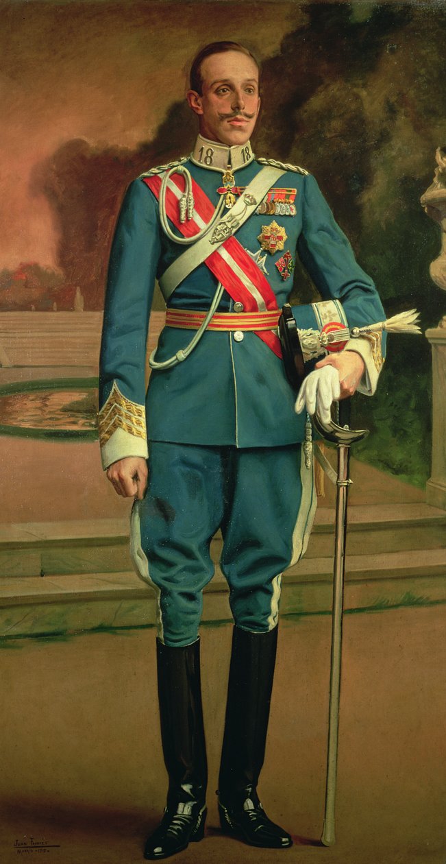Koning Alfonso XIII door Juan Frances y Mexia