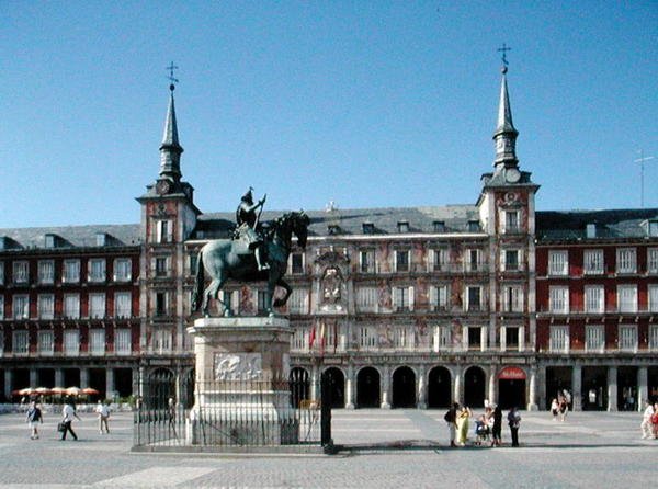 Uitzicht op de Plaza Mayor, c.1619 door Juan Gomez de Mora
