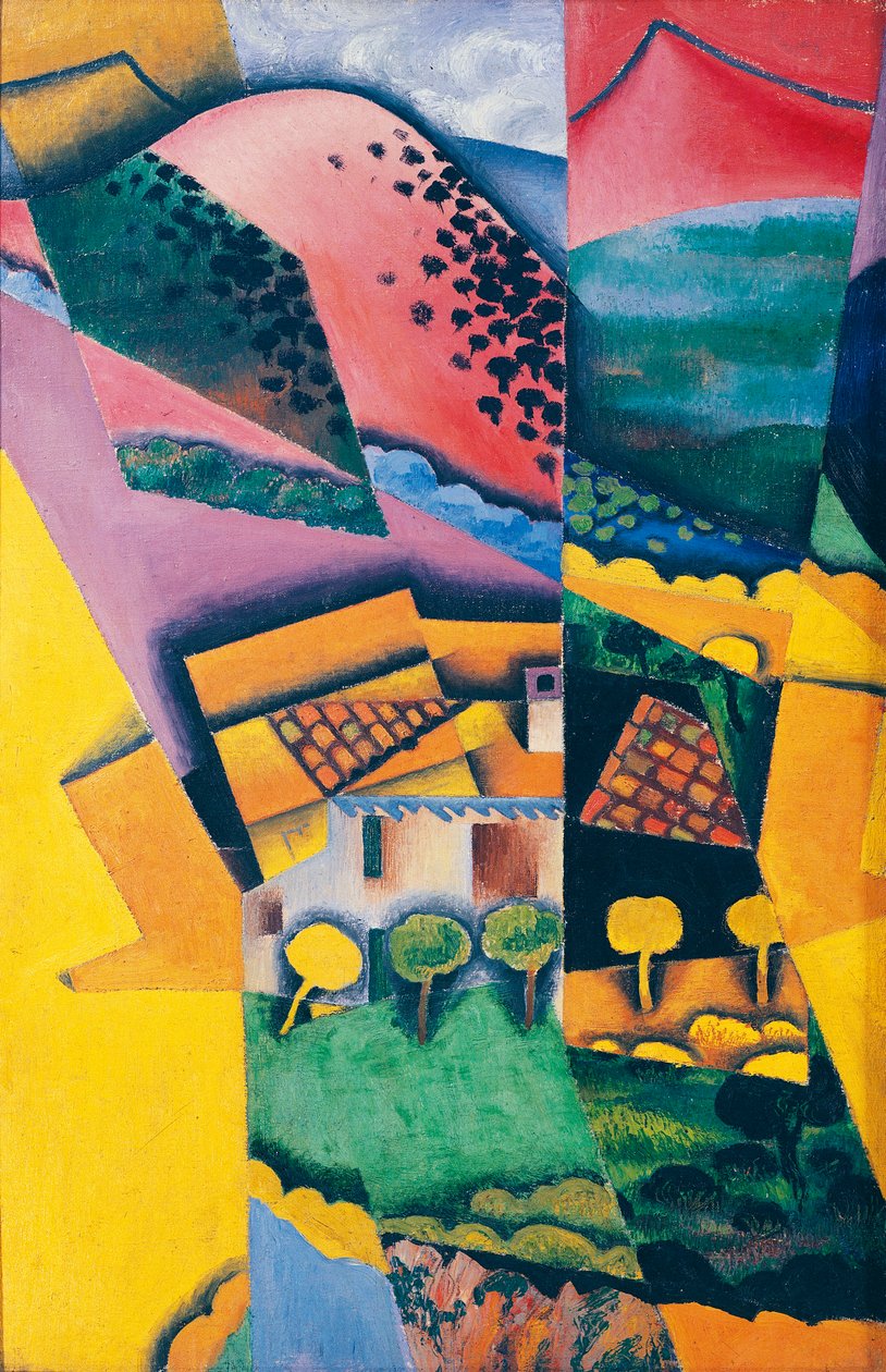 Landschap bij Ceret door Juan Gris