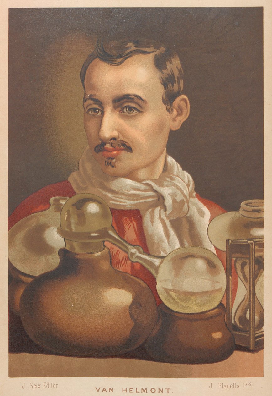 Portret van Johan Baptista van Helmont door Juan Planella y Rodríguez