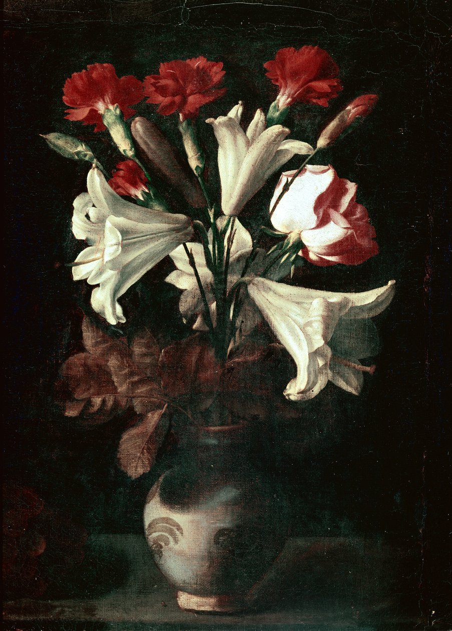 Bloemen in een vaas door Juan de (attr. to) Zurbaran