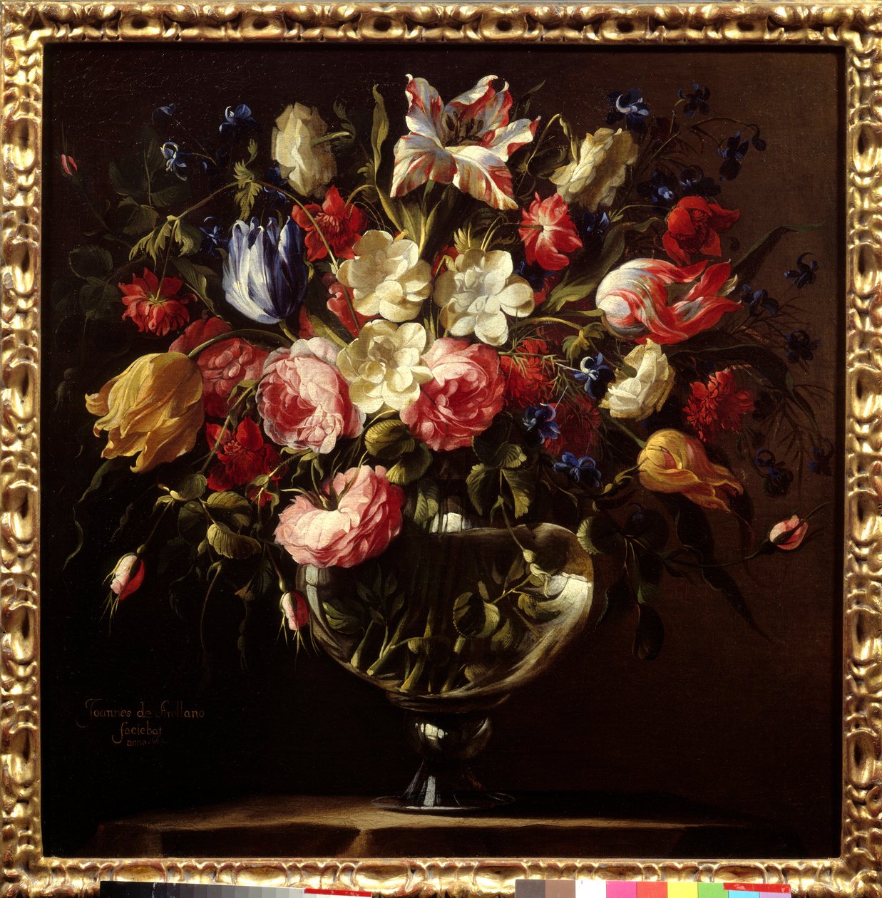 Vaas met bloemen door Juan de Arellano