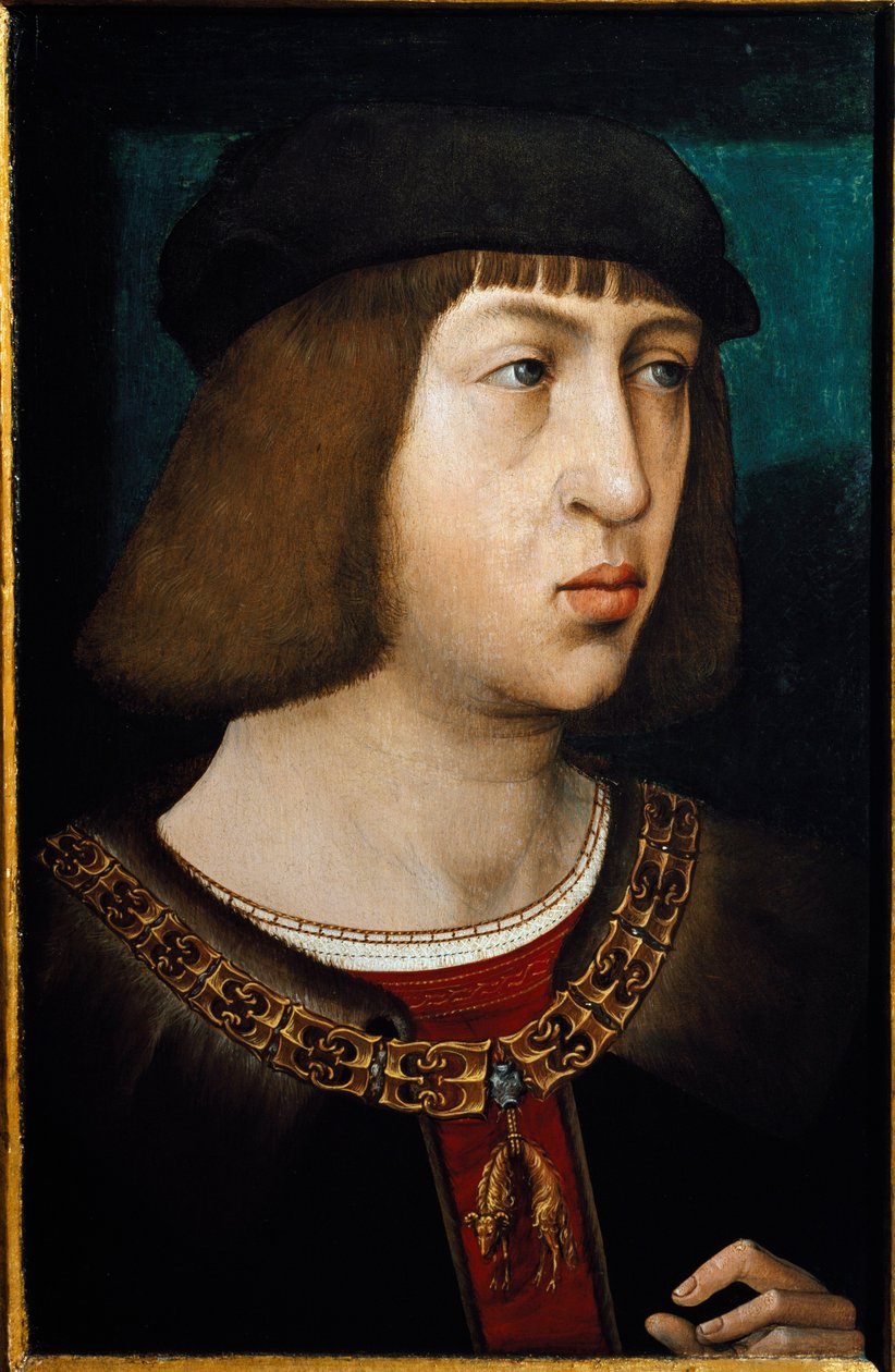 Portret van de Koning van Castilië Filips I (Filips van Habsburg genaamd Filips de Schone) door Juan de Flandes