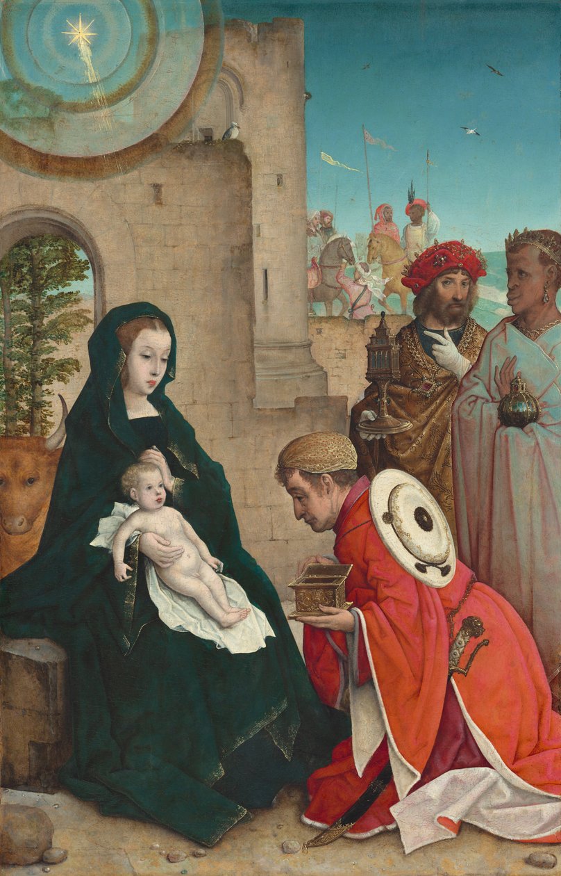 De aanbidding der wijzen door Juan de Flandes