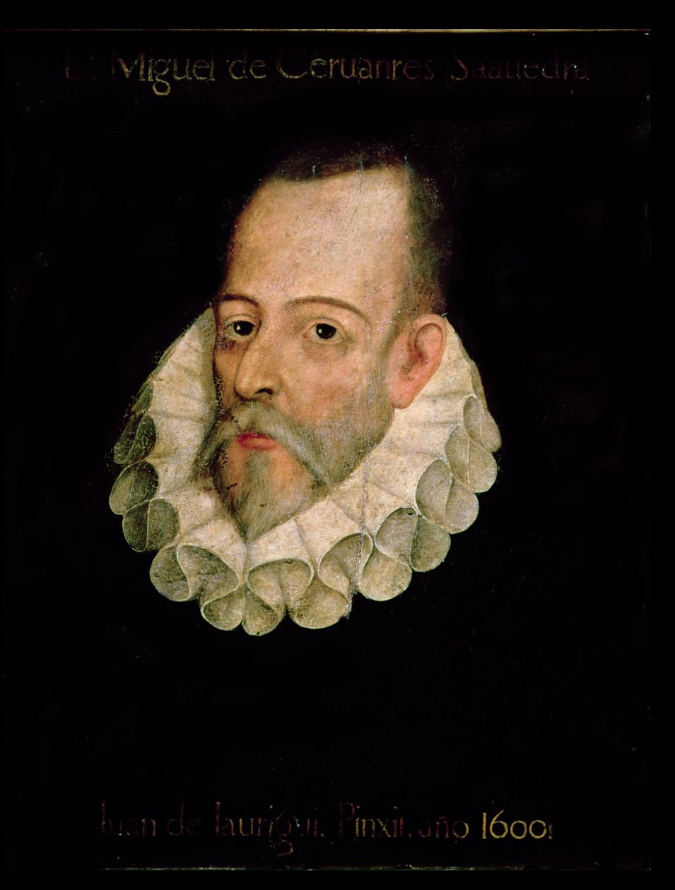 Portret van Miguel de Cervantes y Saavedra (1547-1615) door Juan de Jauregui y Aguilar