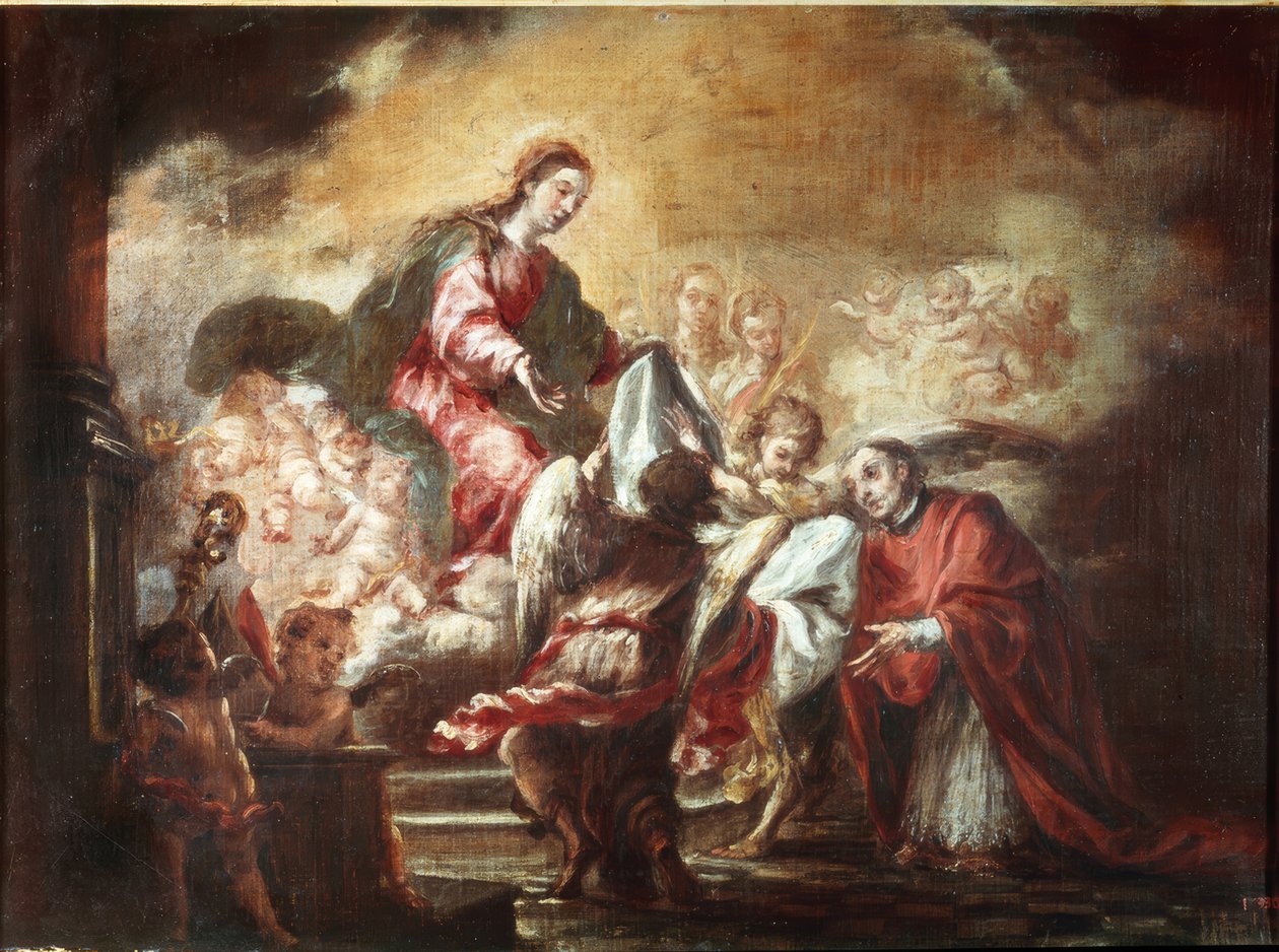 De uitreiking van het kazuifel aan St Ildefons door Juan de Valdes Leal