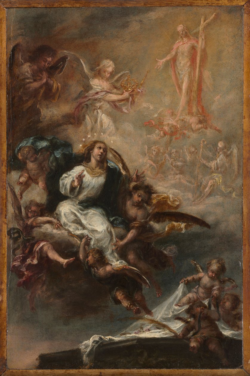 Studie voor De Hemelvaart van de Maagd voor San Augustín, Sevilla, ca. 1670-1672 door Juan de Valdes Leal