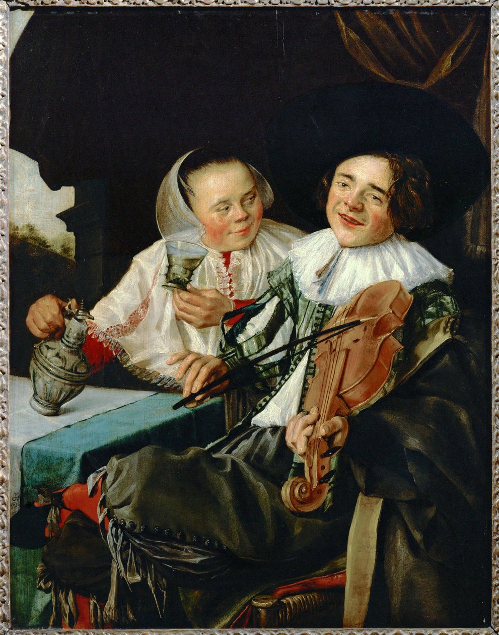 La joyeuse companie - vrolijk gezelschap ... door Judith (attr. to) Leyster
