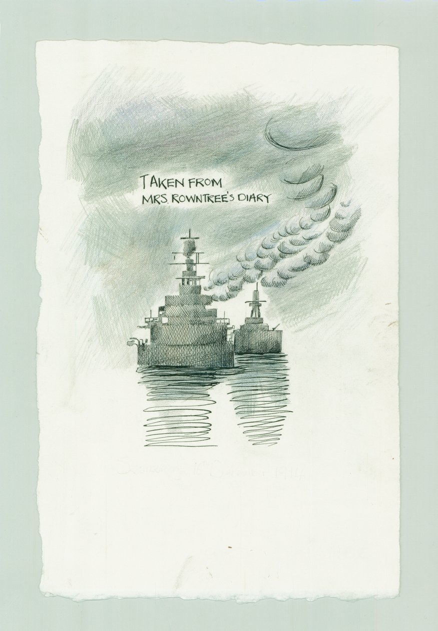 Duitse marinebombardement van Scarborough, North Yorkshire, 1914 2014 door Judith Dobie