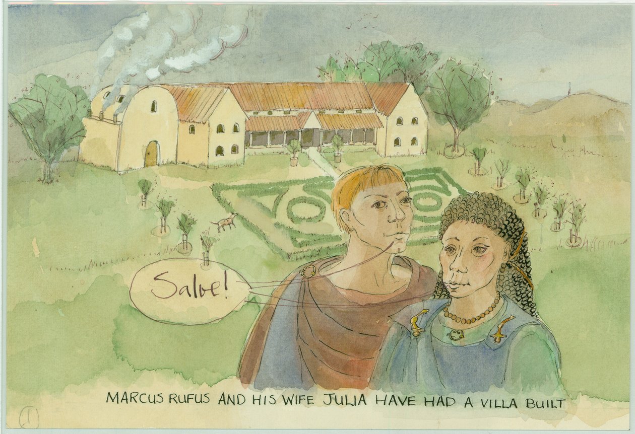 Marcus en Julia, met hun nieuw gebouwde villa, 2003 door Judith Dobie