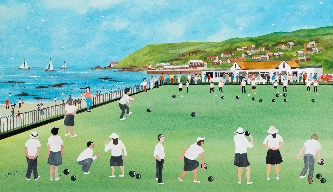 Bowlen op Newlyn Green door Judy Joel