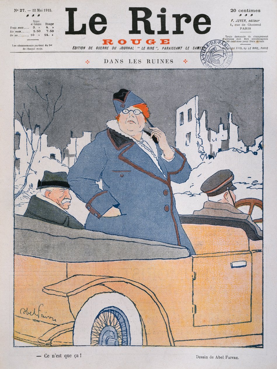In de ruïnes, is dat alles, voorpagina illustratie uit 