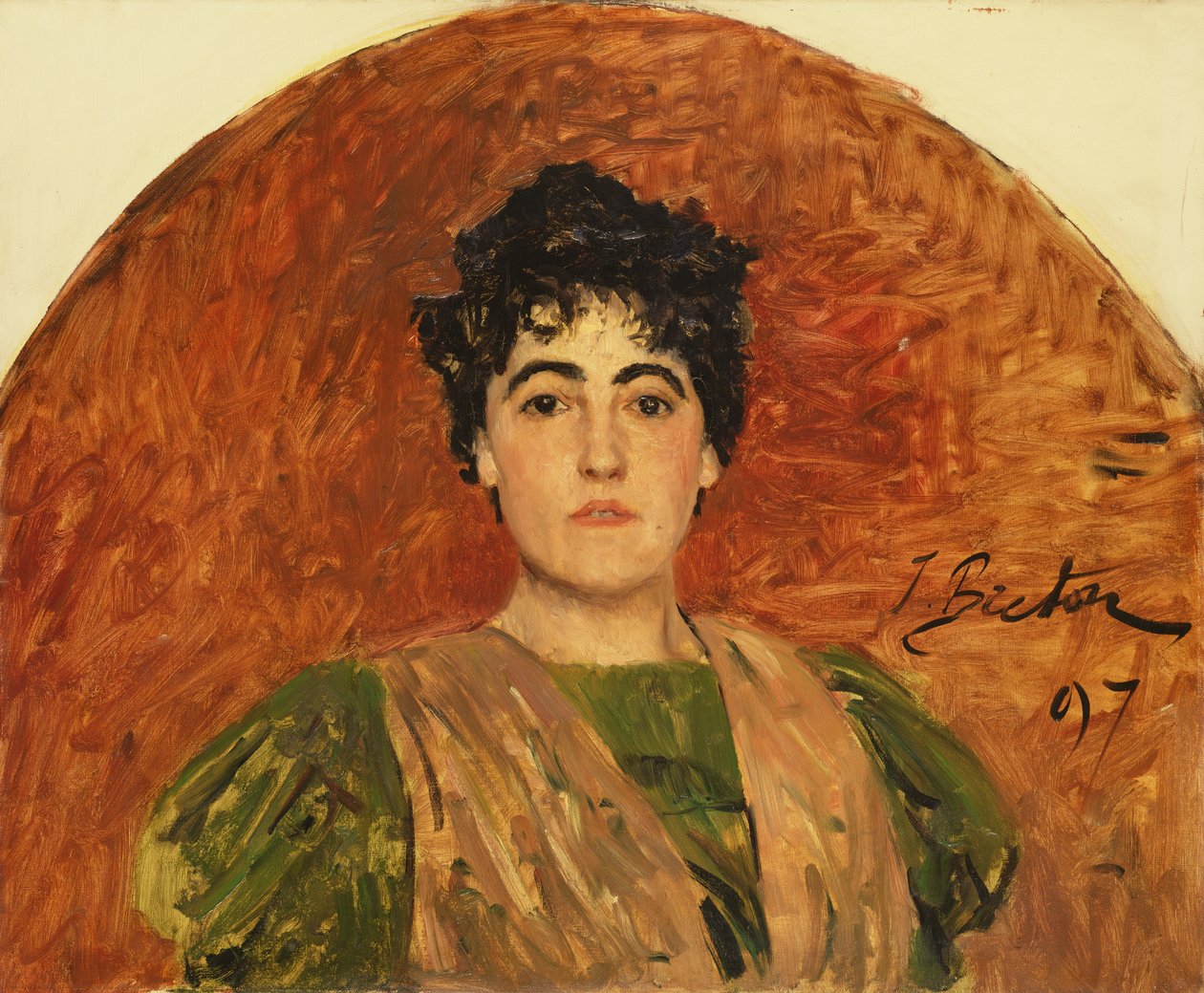 Portret van Madame Dorchain, 1897 door Jules Breton