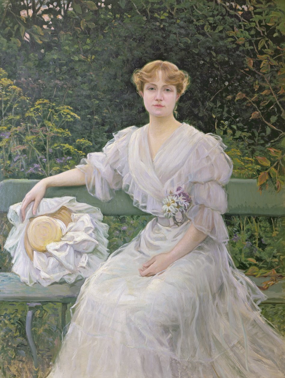 Portret van Marguerite Durand (1864-1936) 1897 door Jules Cayron