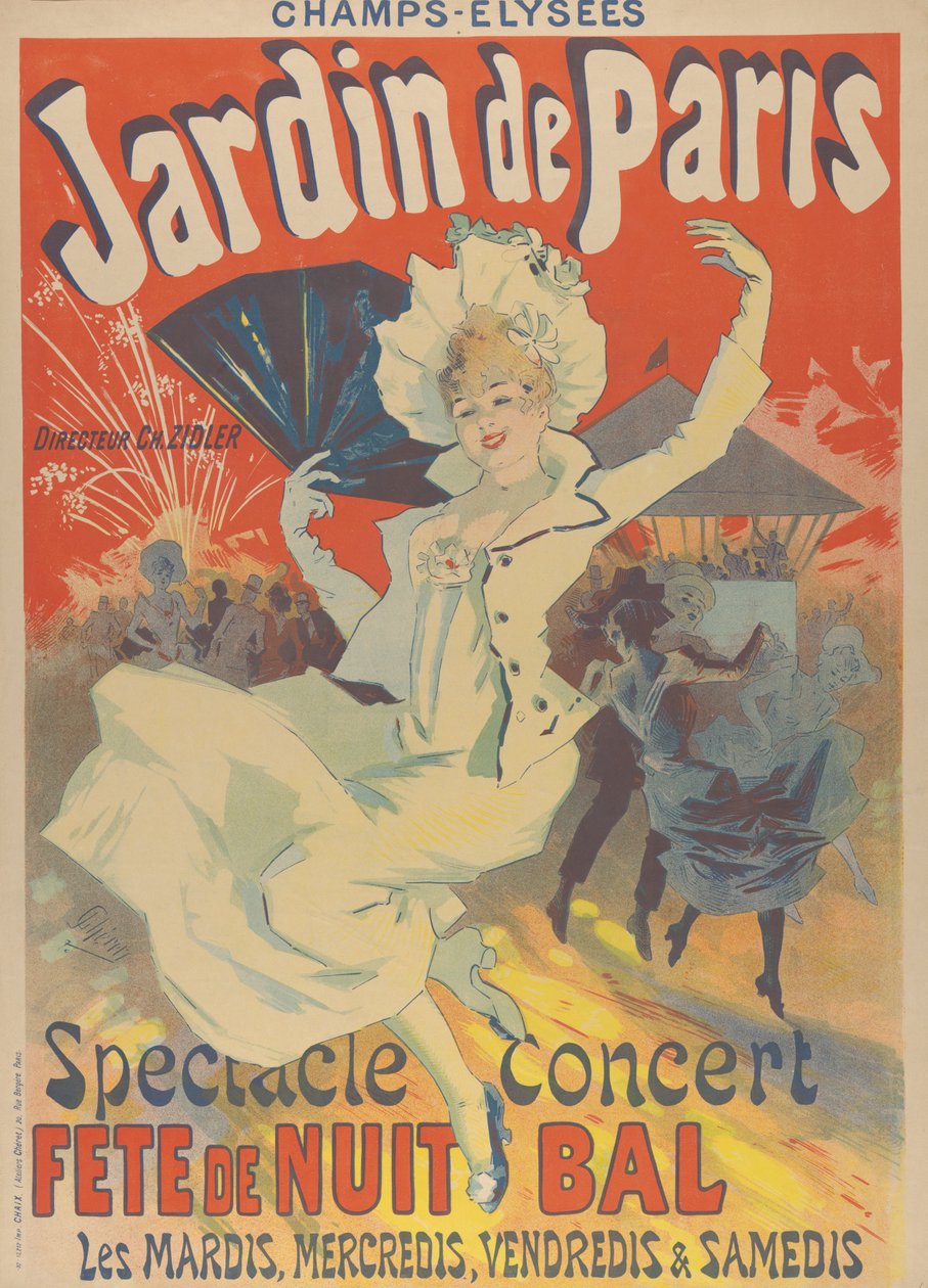 Champs-Elysées. Jardin de Paris, 1890 door Jules Cheret