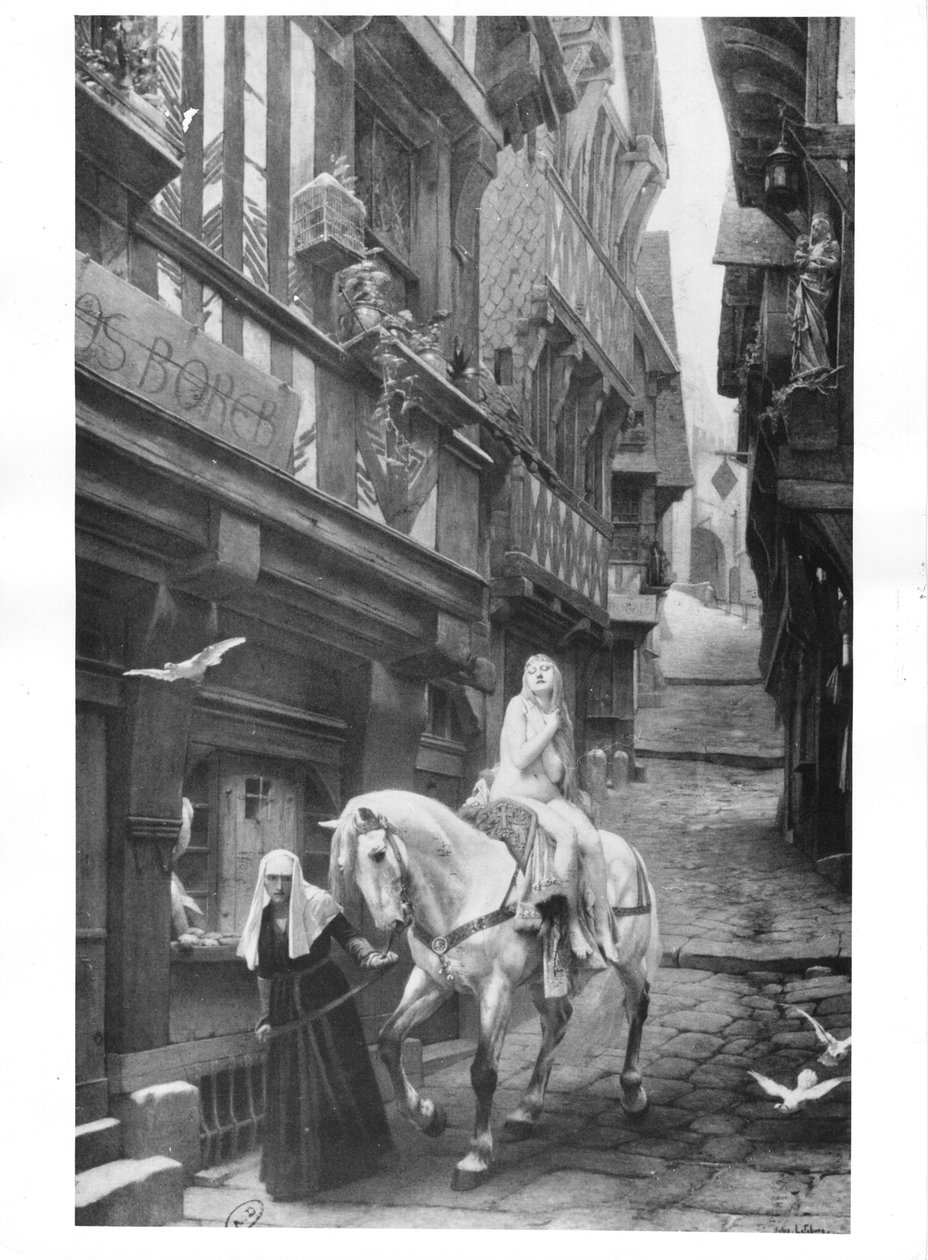 Lady Godiva rijdt door de Straten van Coventry door Jules Joseph Lefebvre