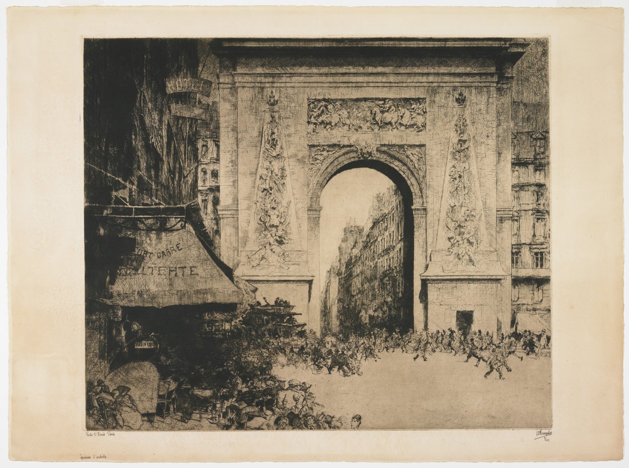 Porte Saint-Denis, Parijs, 1928 door Jules de Bruycker