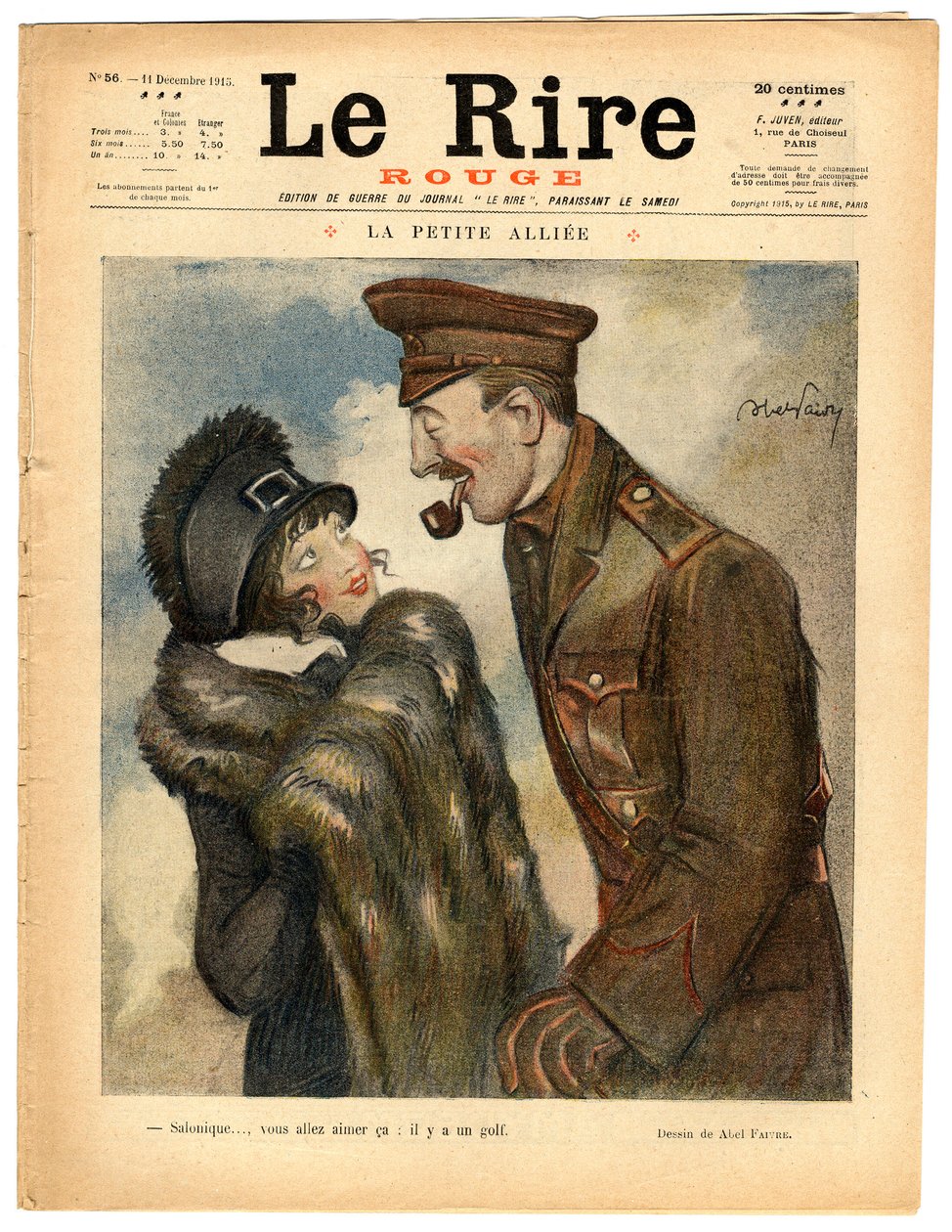 Omslag van The Red Laughter, Satirisch in Kleuren door Jules Abel Faivre