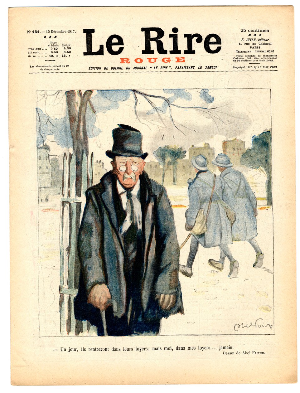 Omslag van Le Rire Rouge, Satirisch in kleuren door Jules Abel Faivre
