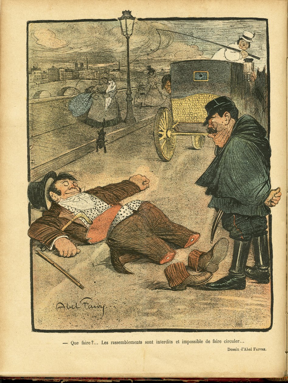 Illustratie van Abel Faivre (1867-1945) in Le Rire door Jules Abel Faivre