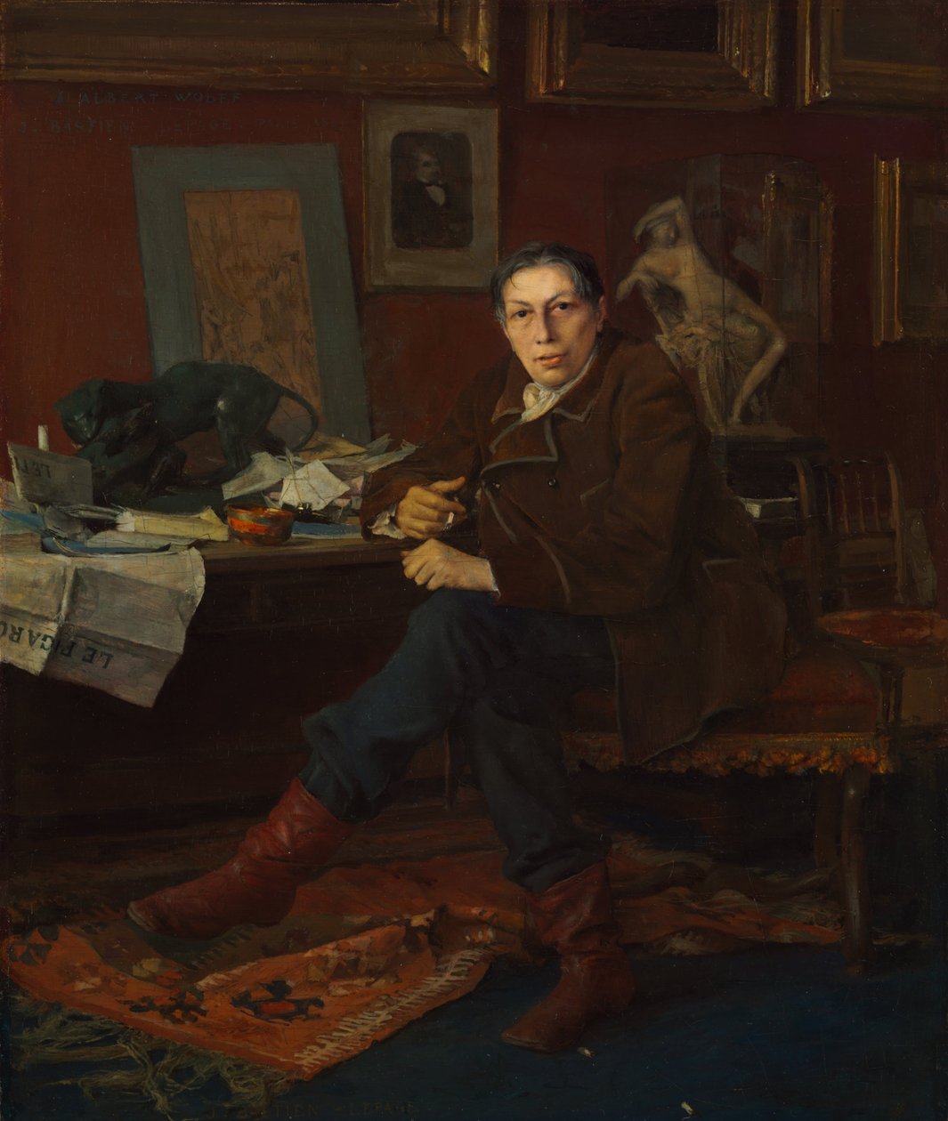 Albert Wolff in Zijn Studie door Jules Bastien-Lepage