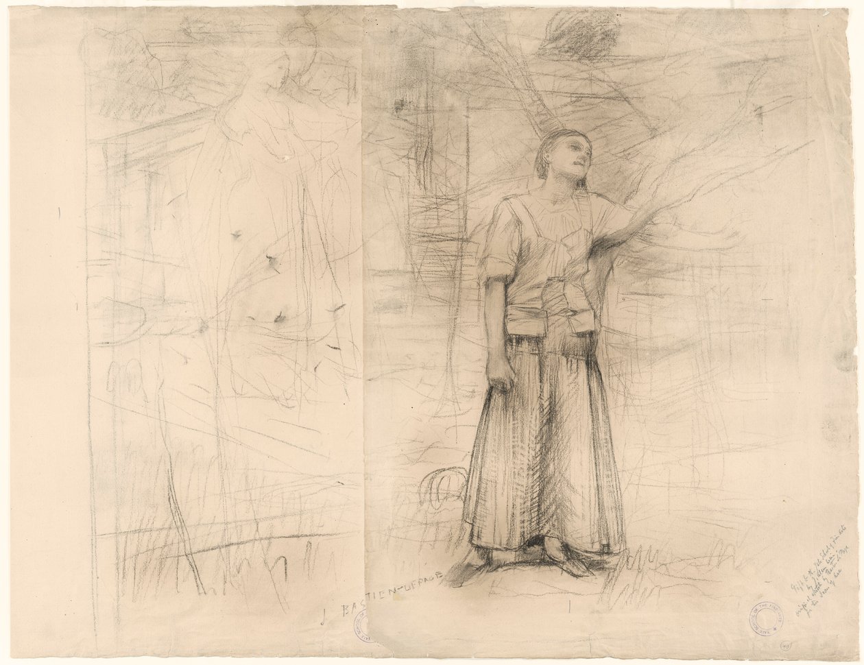 Studie voor door Jules Bastien Lepage