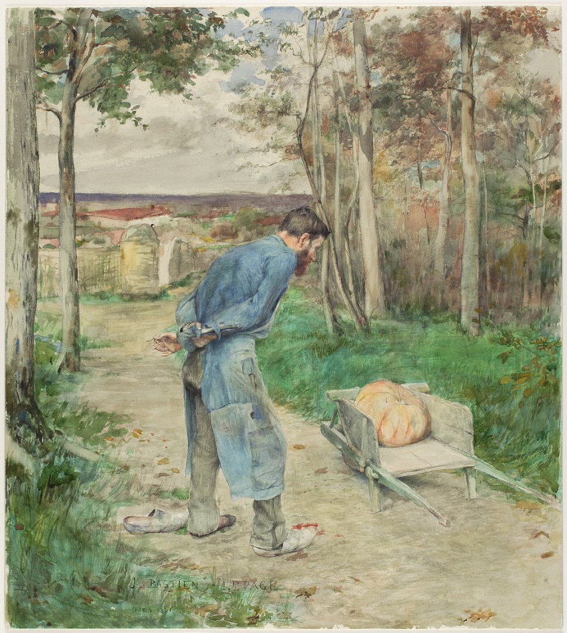 De Eikel en de Pompoen door Jules Bastien Lepage
