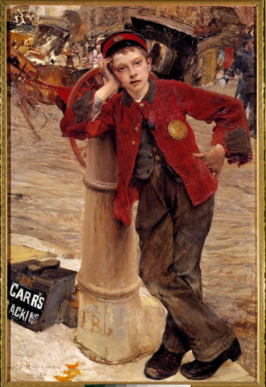 De kleine Engelse schoenpoetser Schilderij door Jules Bastien Lepage (1848-1884) 1882 Parijs, Decoratieve Kunsten door Jules Bastien Lepage