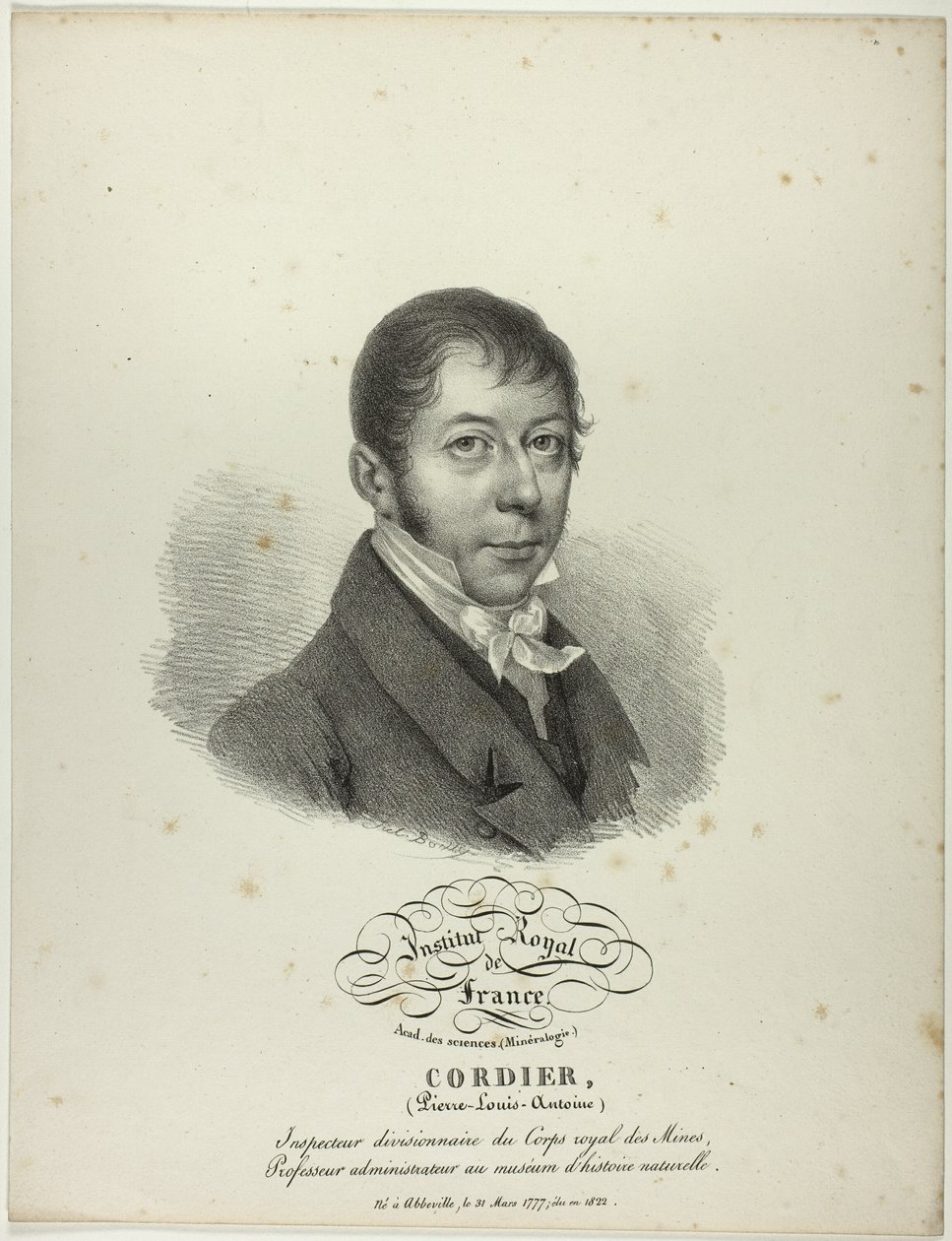 Portret van Pierre-Louis-Antoine Cordier door Jules Boilly