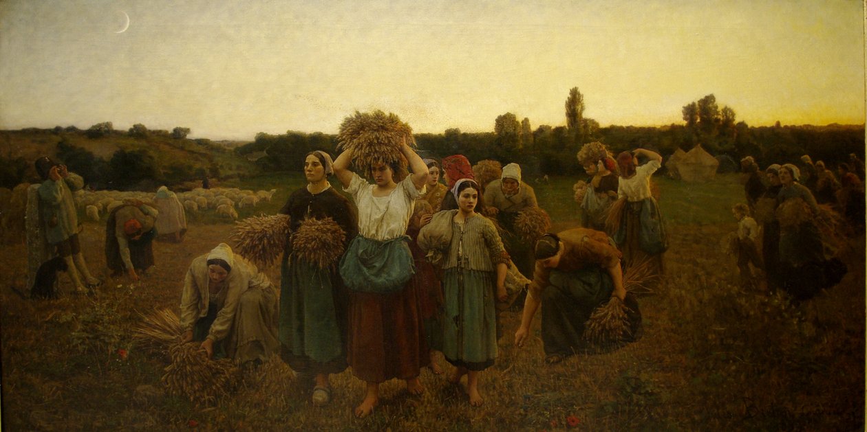 Frans:  Le Rappel de glaneuses Oproep aan de sprokkelaars door Jules Breton