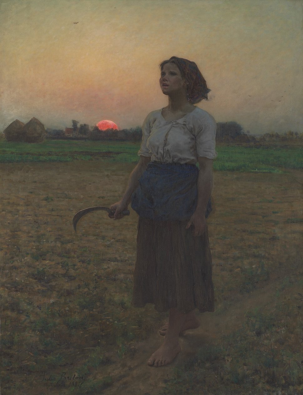Het lied van de leeuwerik door Jules Breton
