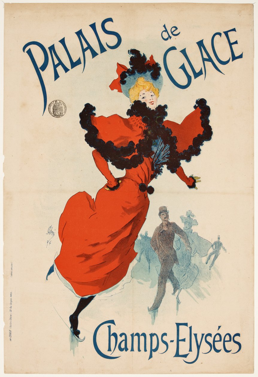 Palais de Glace Champs Elysées, Vorderansicht door Jules Cheret