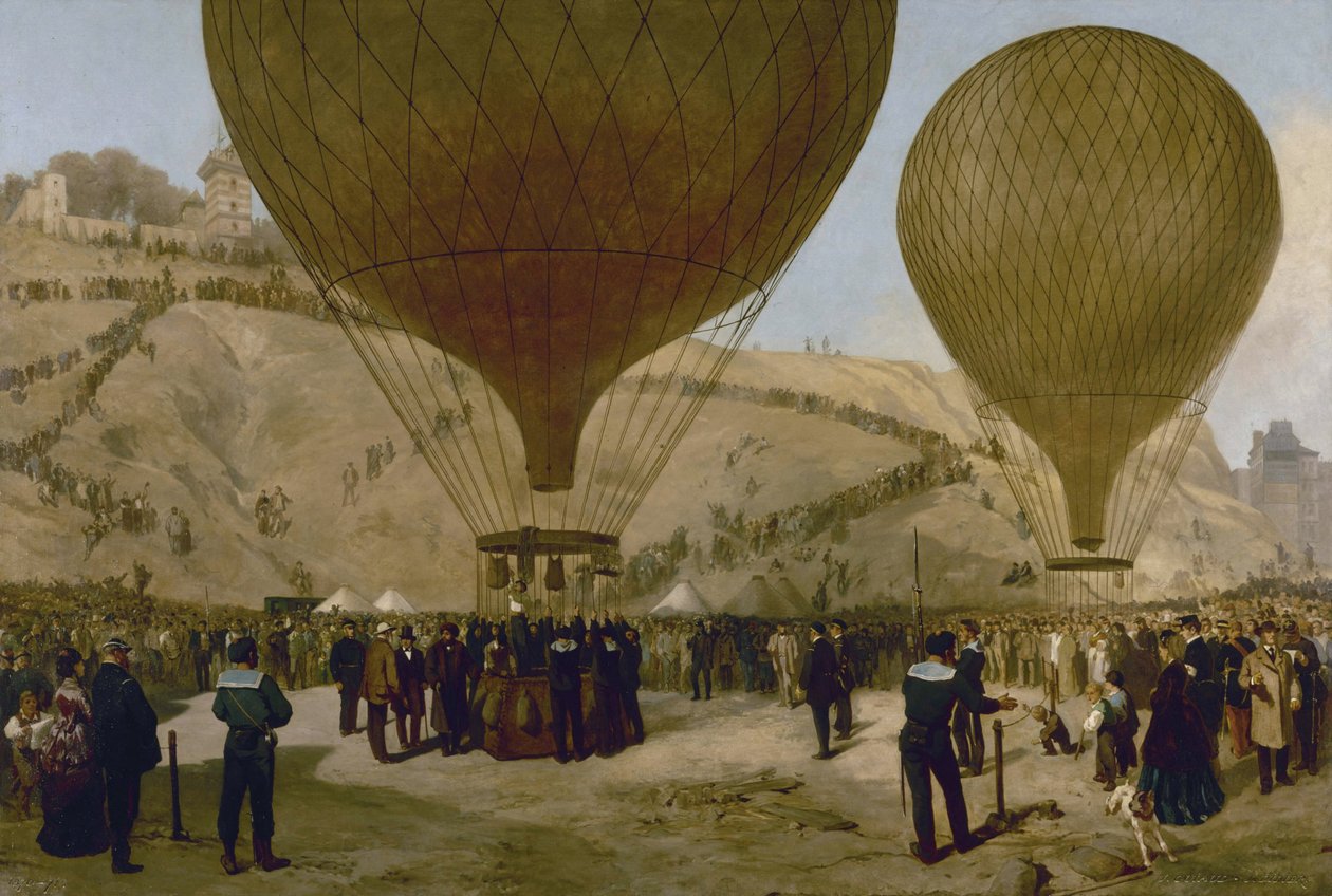 Vertrek van Léon Gambetta naar Tours in de ballon 