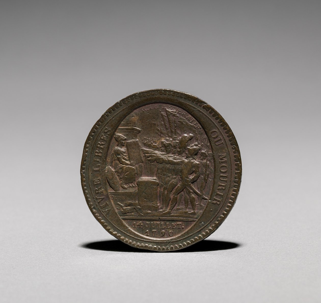 Medaille: Vijf Sols uitgegeven door Monneron Brothers, Parijs, 1792 door Jules Dupré