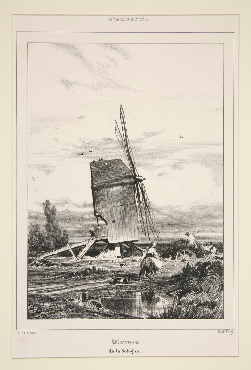 Molen van de Sologne door Jules Dupré