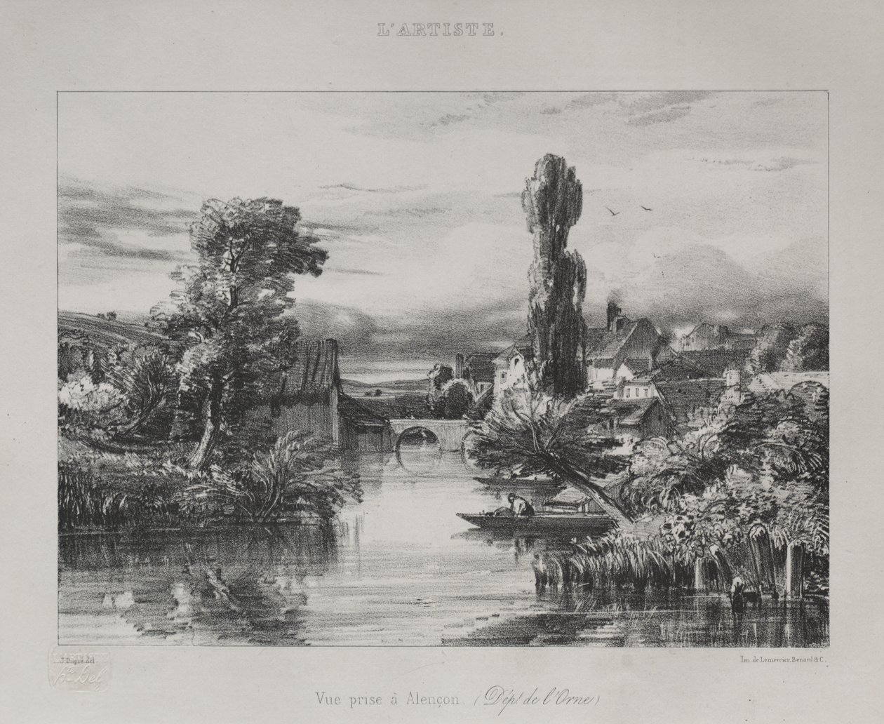 Uitzicht nabij Alençon door Jules Dupré