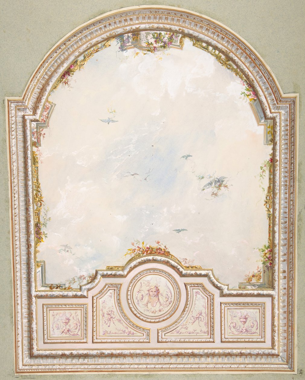 Ontwerp voor een plafond met een trompe l