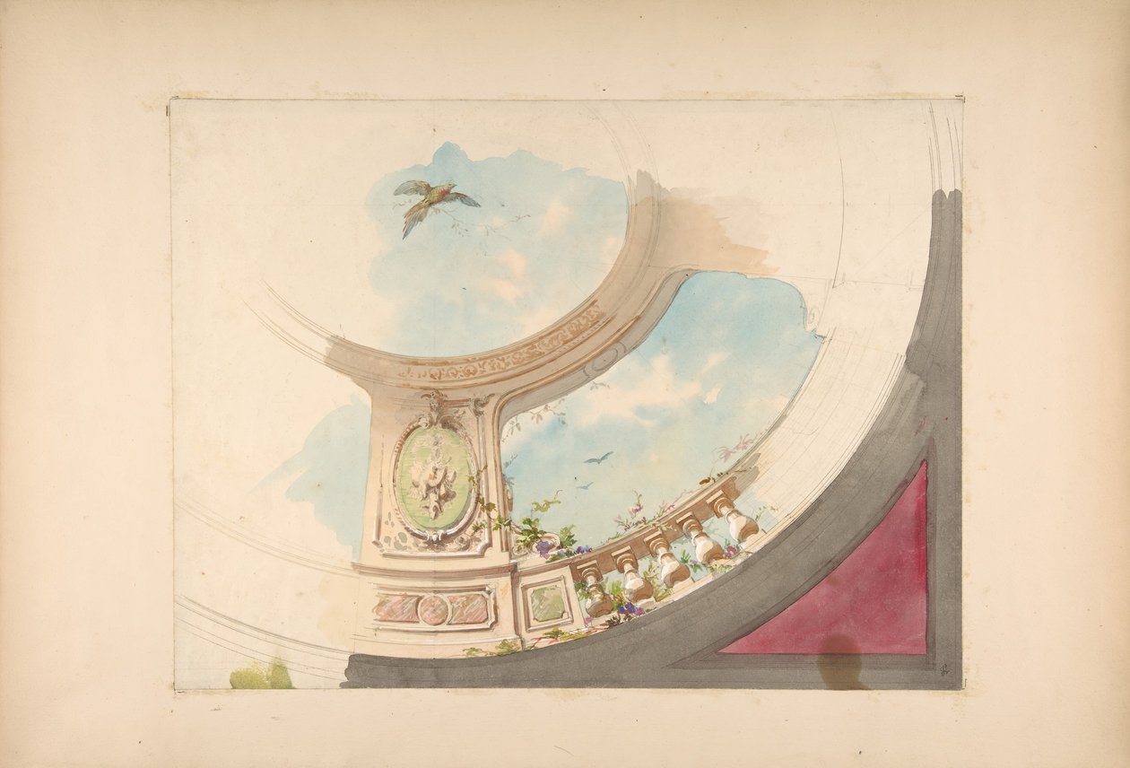 Ontwerp voor een plafond met trompe l