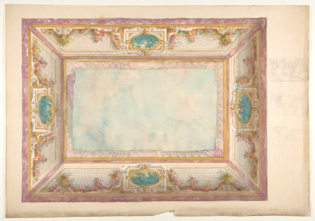 Ontwerp voor een plafond met trompe l