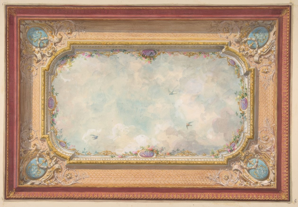 Ontwerp voor een plafond met trompe l