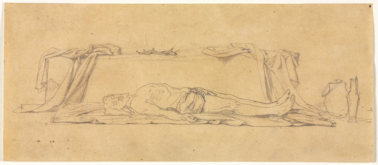 Schets van de Dode Christus Liggend bij het Graf door Jules Eugene Lenepveu