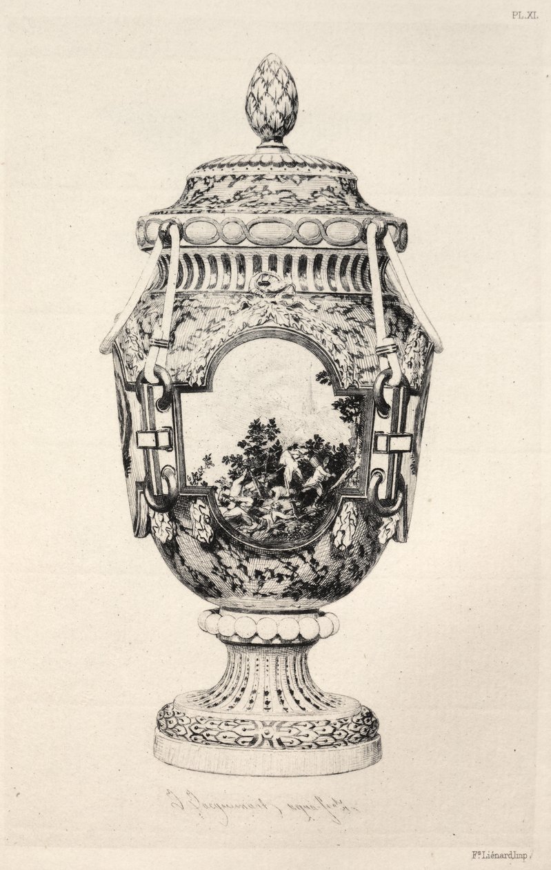 Geschiedenis van de keramische kunst: Een beschrijvende en filosofische studie van het aardewerk...plaat XI door Jules Ferdinand Jacquemart