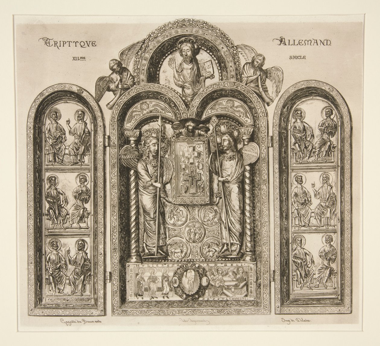 Duitse triptiek / Xllme door Jules Ferdinand Jacquemart
