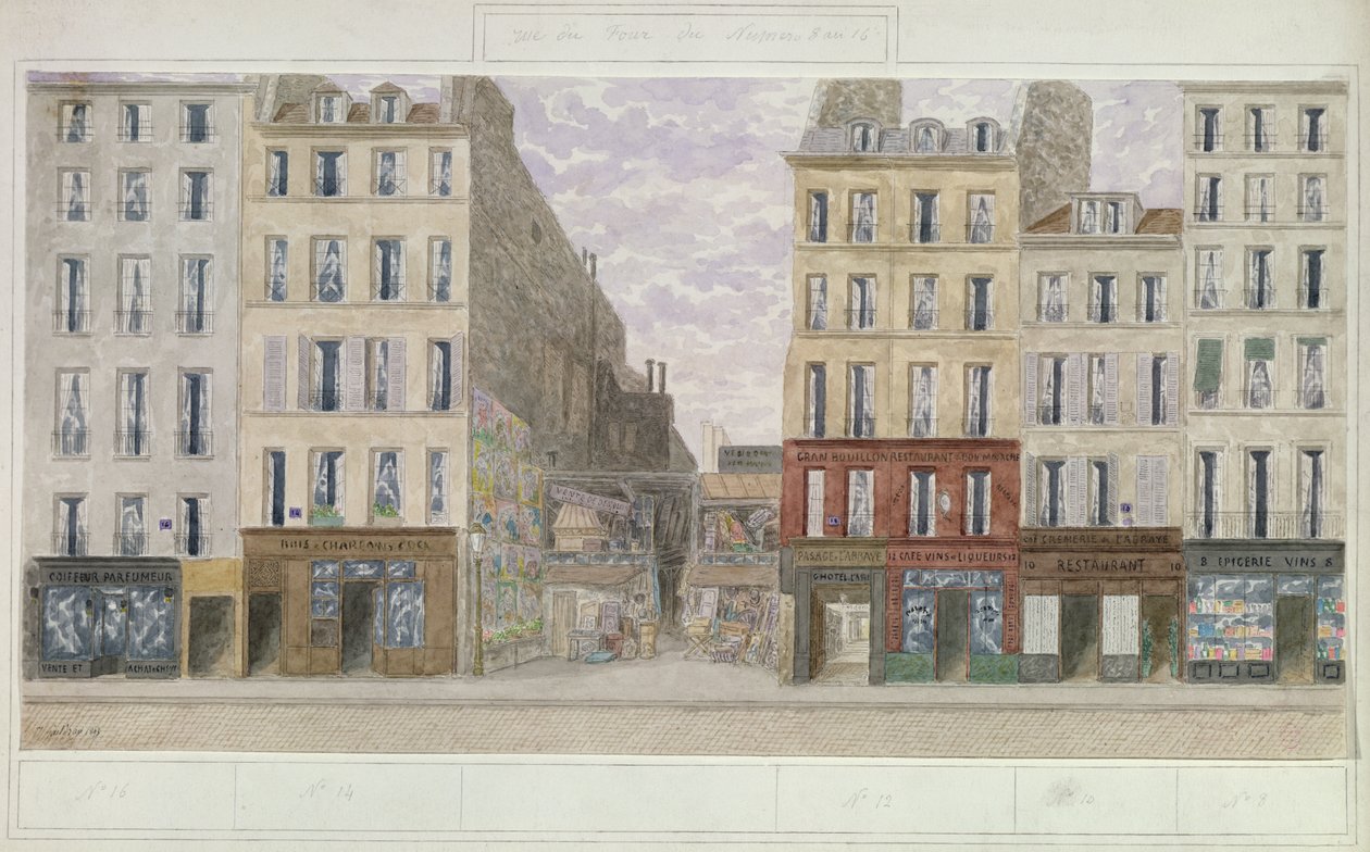No.8 tot No.16 rue du Four, Parijs, Frankrijk, 1893 door Jules Gaildrau