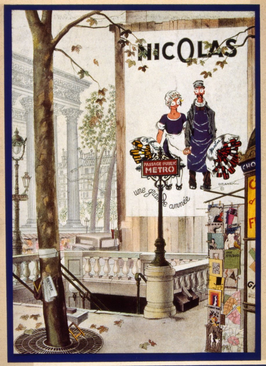 Franse poster met de fictieve bezorger 