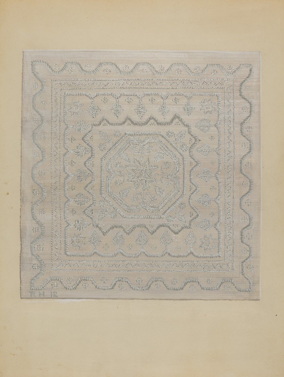 Kaarsenlont Sprei (Geweven) door Jules Lefevere