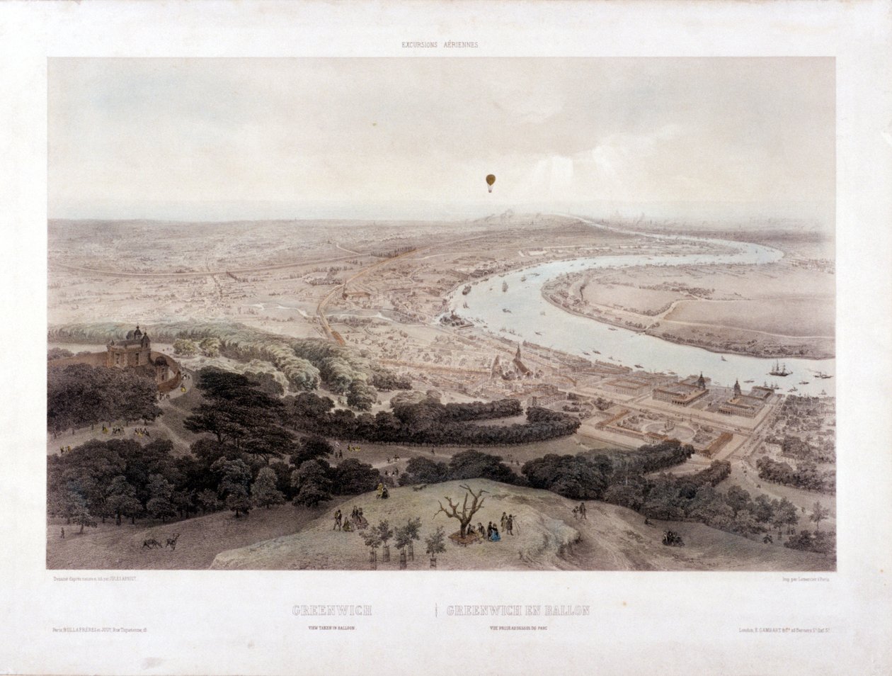 Greenwich, Londen, ca. 1845 door Jules Louis Arnout