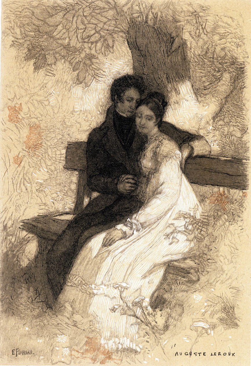illustratie voor Eugenie Grandet door Auguste Leroux (prent) door Jules Marie Auguste Leroux