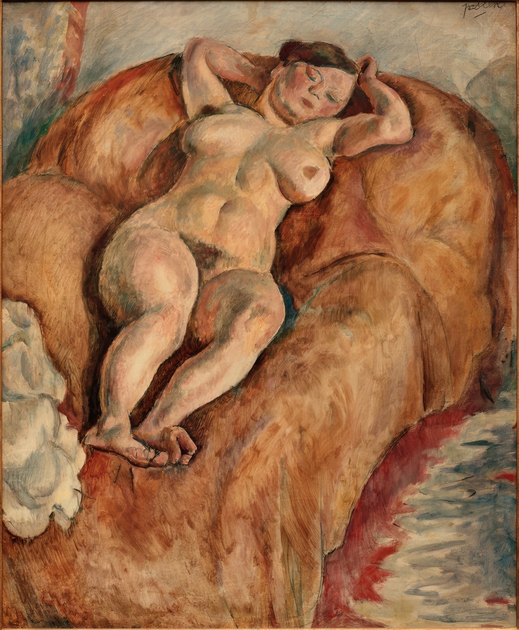 Liggende vrouwelijke naakt door Jules Pascin